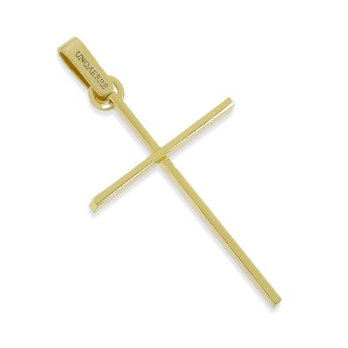 Pendente croce dorata - UNOAERRE