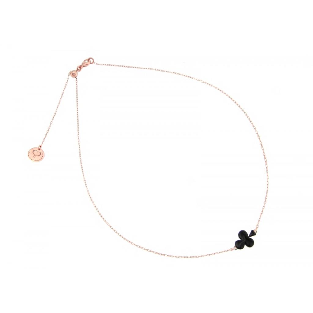 GIROCOLLO DI CATENA CON SEME DI FIORI PASSANTE - CHIUSURA REGOLABILE CON PALLINA SILICONICA - MAMAN ET SOPHIE