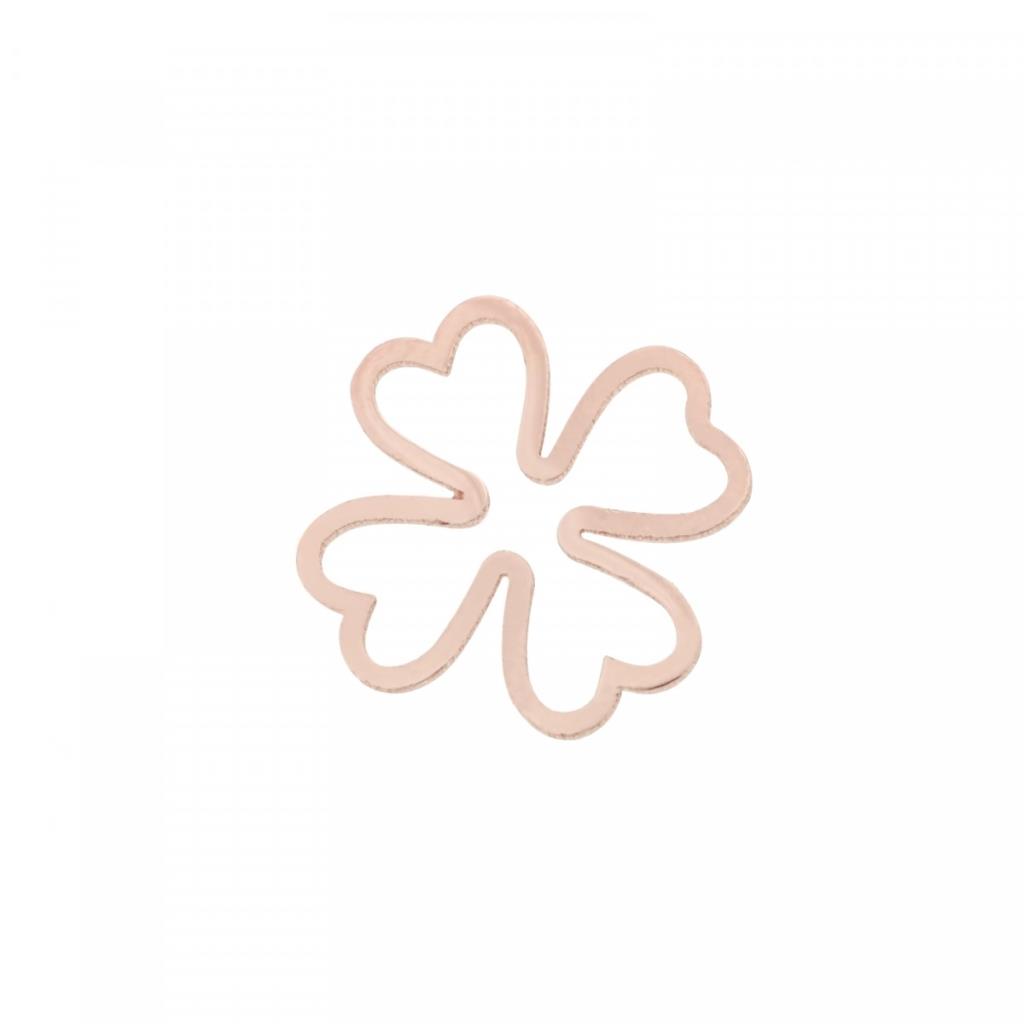 ORECCHINO SINGOLO A LOBO TRAFORATO QUADRIFOGLIO MEDIO - MAMAN ET SOPHIE