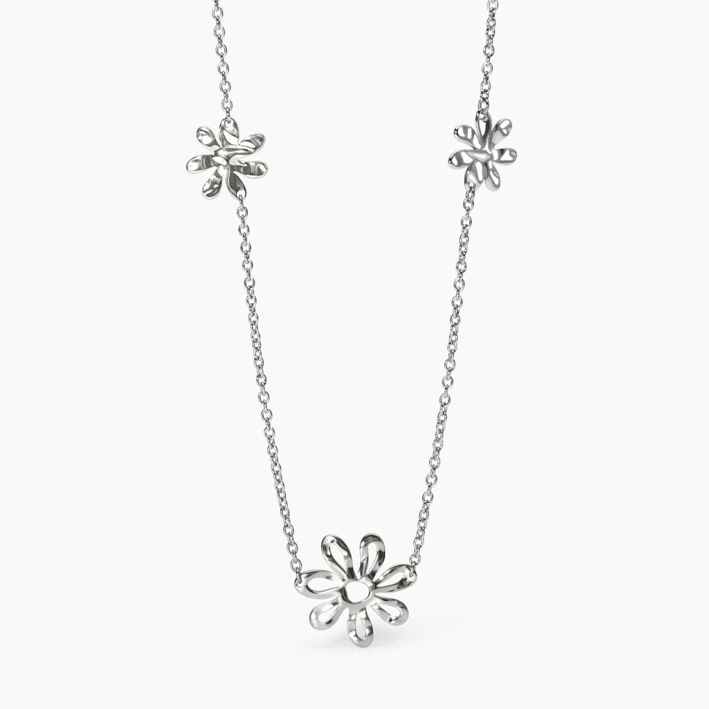 Girocollo con fiori effetto martellato - KIDULT