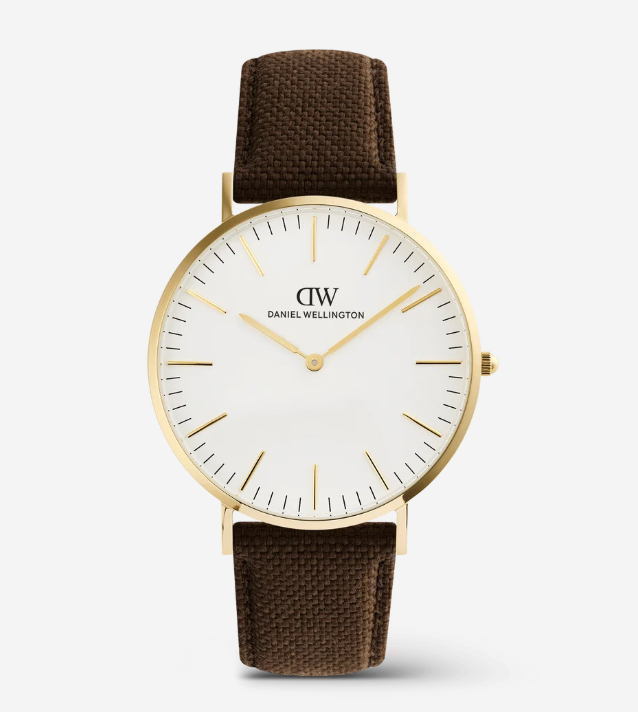Classic Brown Canvas Gold - DANIEL WELLINGTON