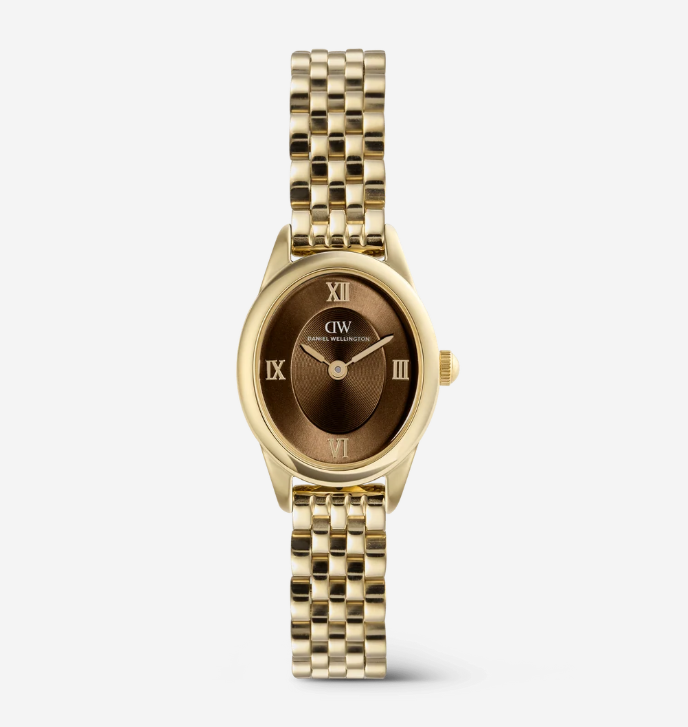 Ophelia Mini Beans Link Amber Gold - DANIEL WELLINGTON