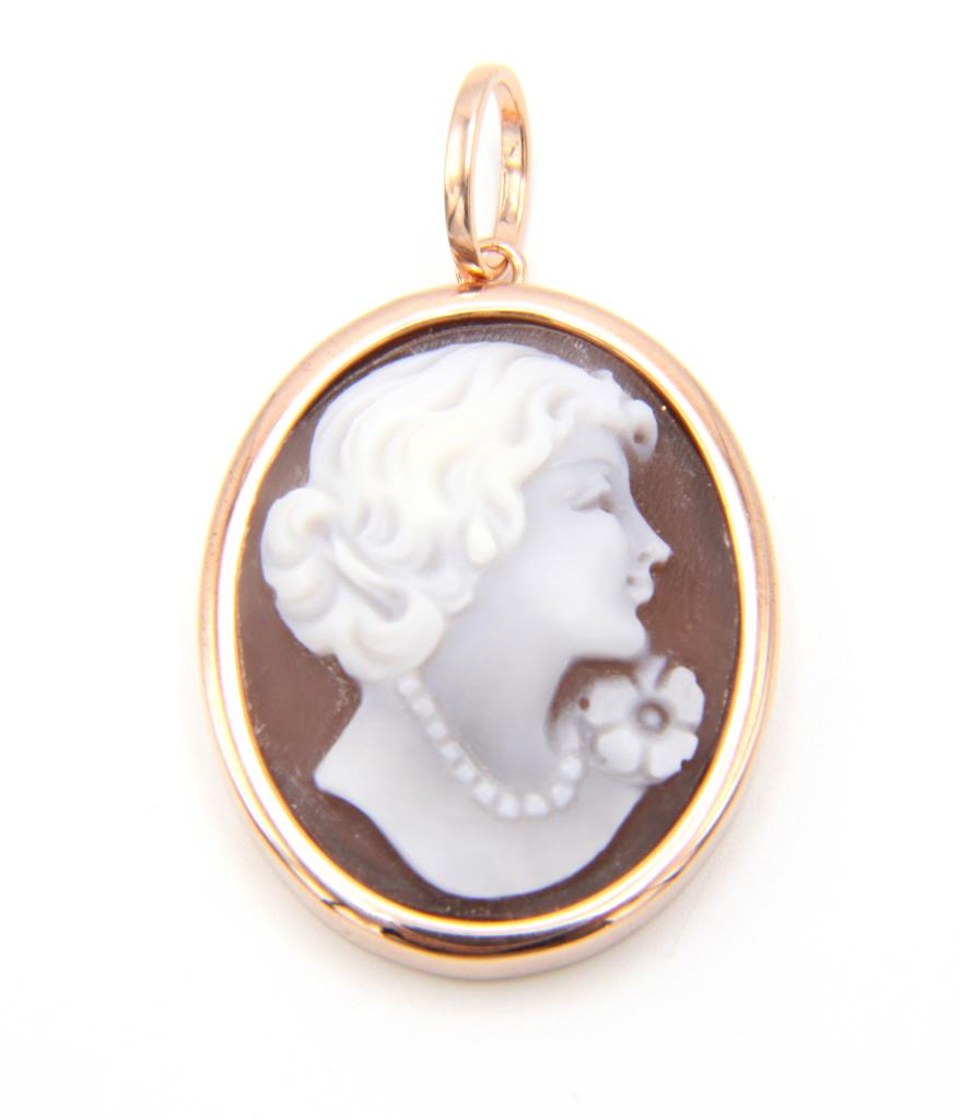 Pendente Cameo Italiano Volto Donna - CAMEO ITALIANO