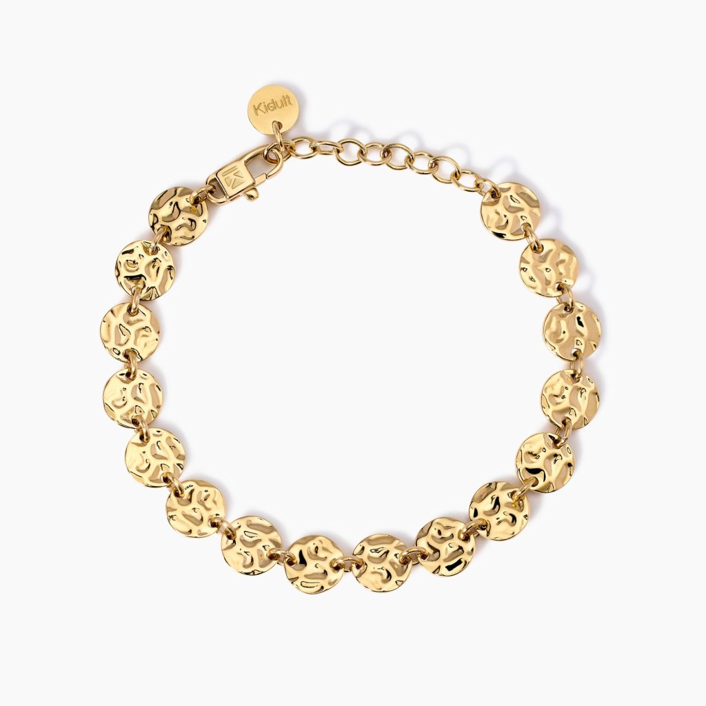 Bracciale dorato con tondi effetto martellato - KIDULT