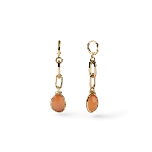 Orecchini lunghi con pietre occhio di gatto UNOAERRE - UNOAERRE