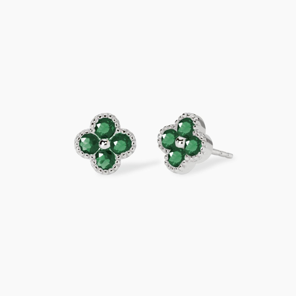 Orecchini con fiore verde Jasmine - MABINA