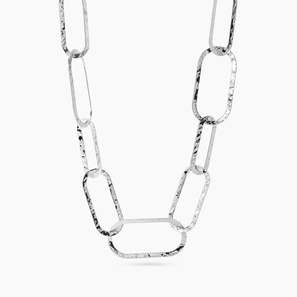 Collana con maglie allungate martellate - KIDULT
