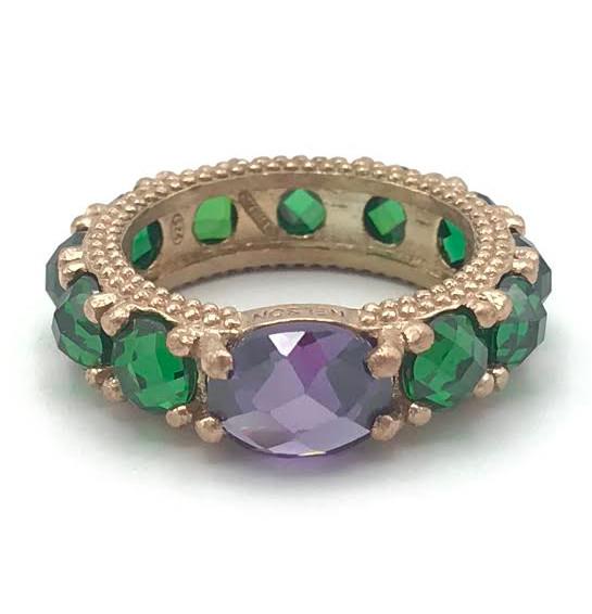 Anello Nelson Marrakech Viola/Verde - NELSON