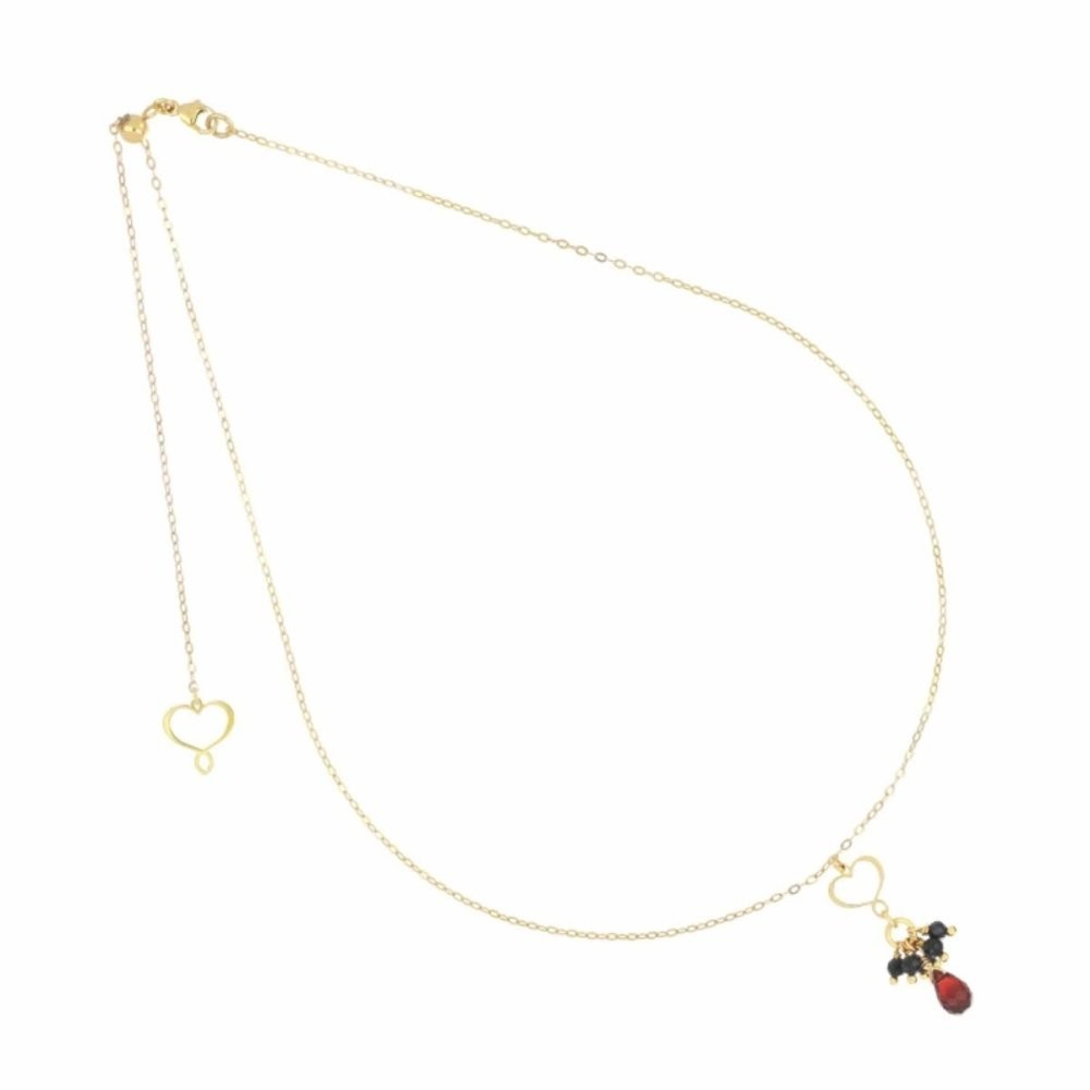 Girocollo Frange Zaffiri E Goccia Di Granato - Maman Et Sophie - MAMAN ET SOPHIE