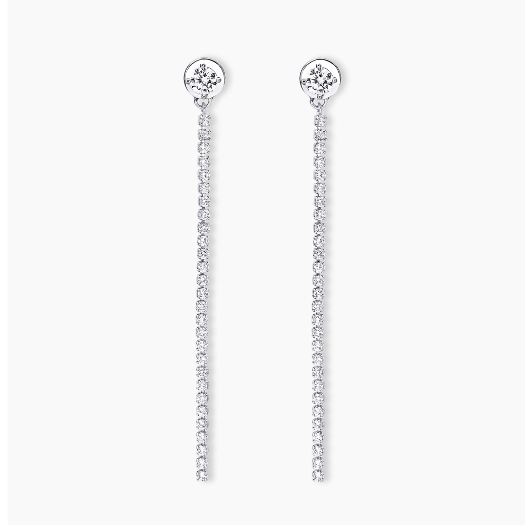 Orecchini in argento con pendente tennis zirconi SAN LORENZO - MABINA