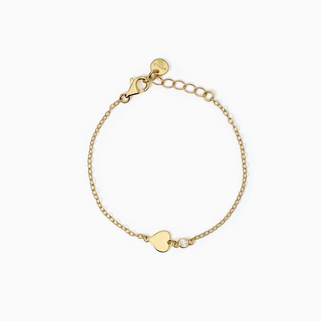 Bracciale Mabina da bambina con cuore e zircone TVB - MABINA