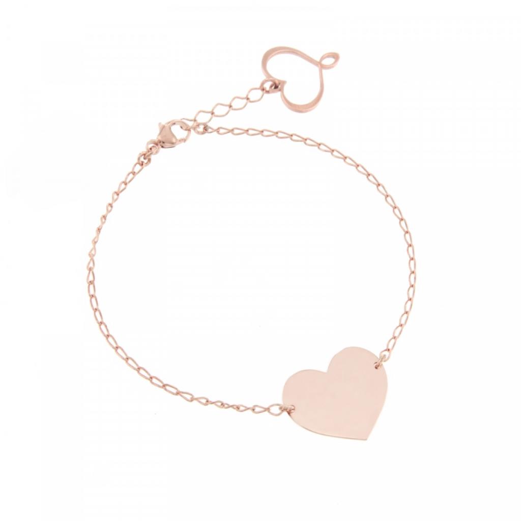 BRACCIALE REALIZZATO CON CATENA DI ARGENTO 925 PLACCATO IN ORO ROSA AD ALTO SPESSORE ED ALTA RESISTENZA. - MAMAN ET SOPHIE