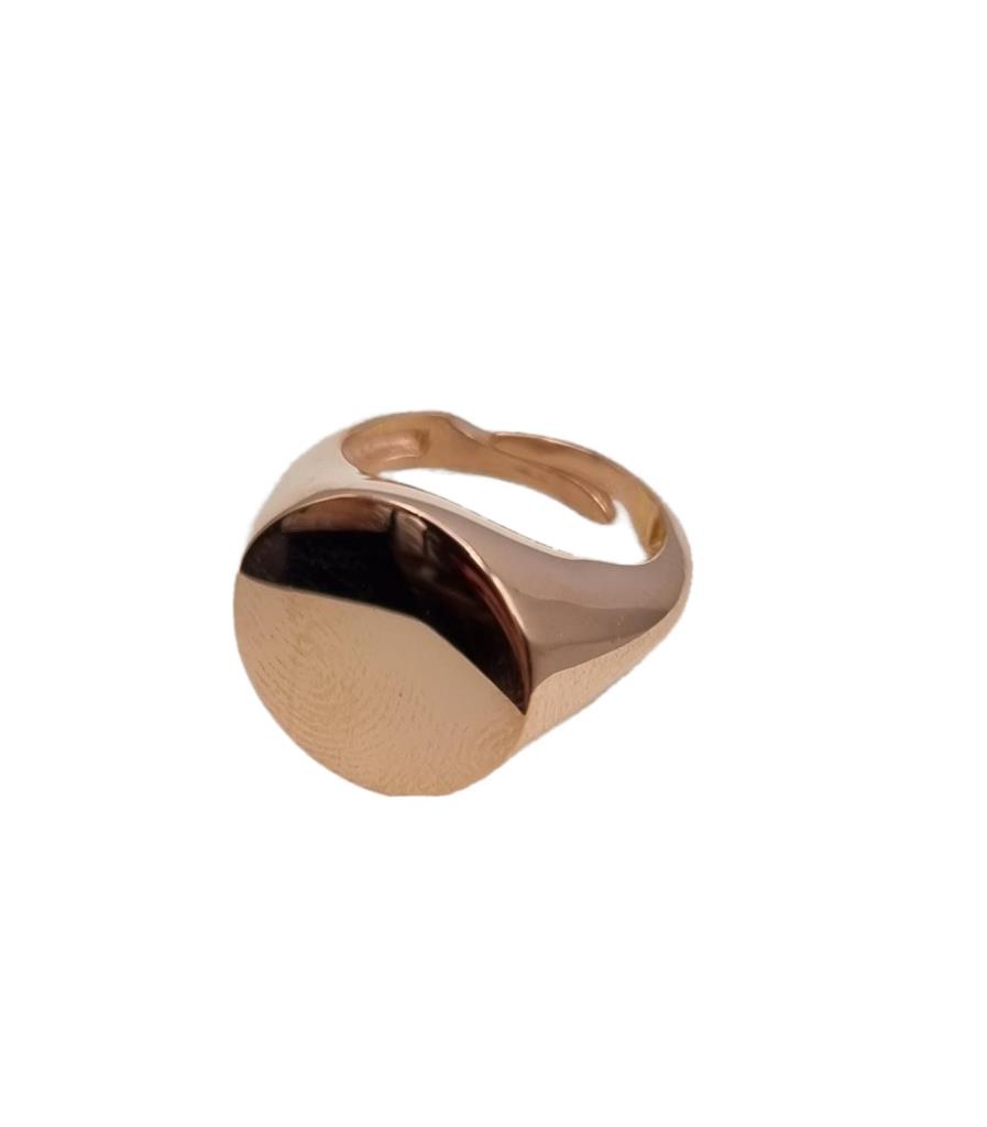 Anello chevalier oro best sale rosa