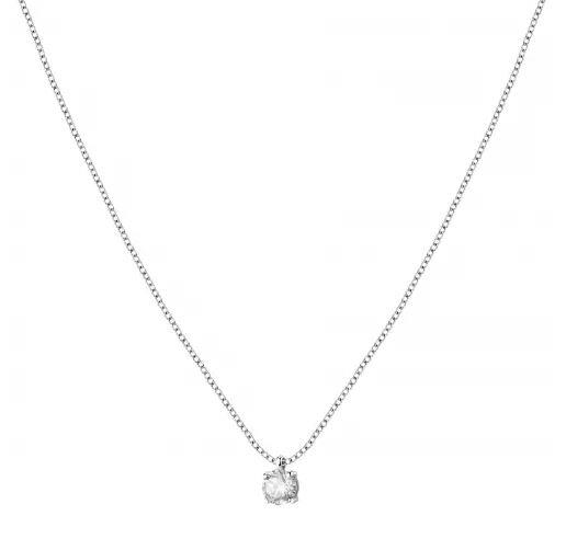 Morellato Collana Abbraccio In Acciaio Con Cristalli E Finitura Oro IPG - Ciondolo Cuore, Lunghezza 40+5cm, Gioiello Donna
