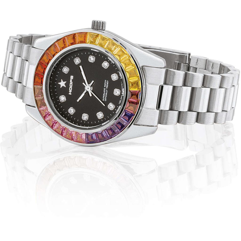 Orologio Hoops Monte Carlo Silver Multicolor Black - HOOPS