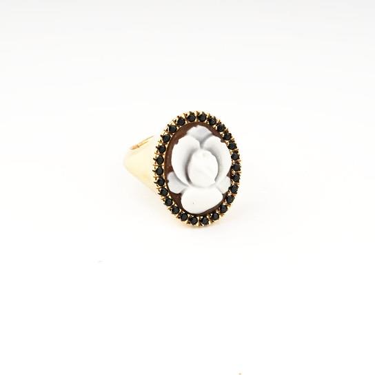 Anello "Sacred" Rosa Cameo Italiano - CAMEO ITALIANO