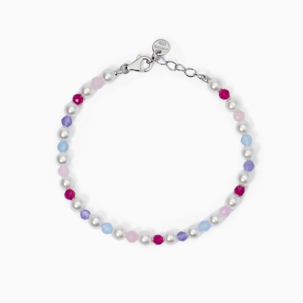 Bracciale Mabina da bambina con giada e perle Lollipop - MABINA