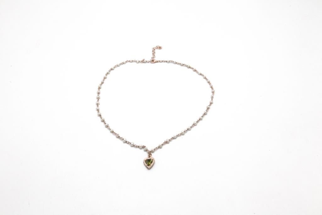 Collana Sacramore Firenze Cuore Verde e Perle - SACRAMORE FIRENZE