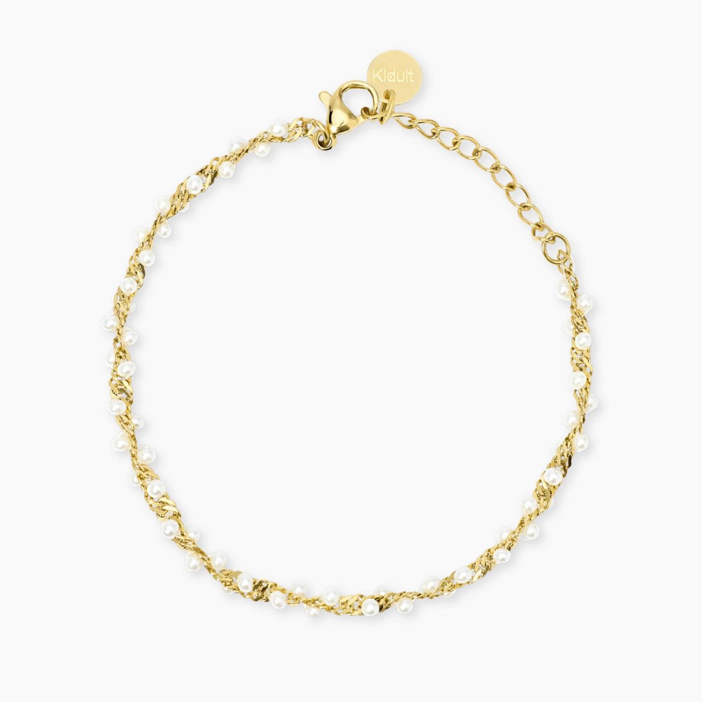 Bracciale dorato con perle conchiglia - KIDULT