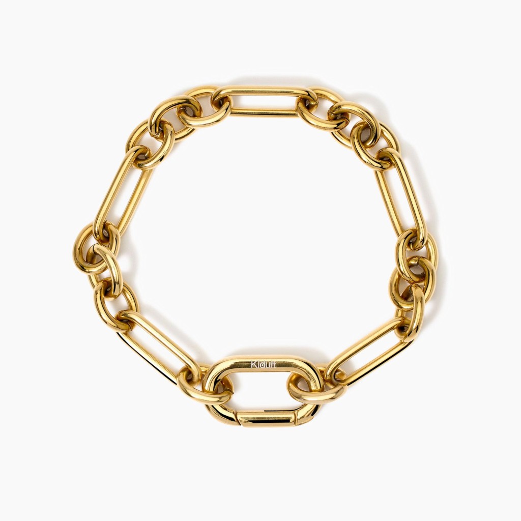 Bracciale dorato maglie alternate - KIDULT