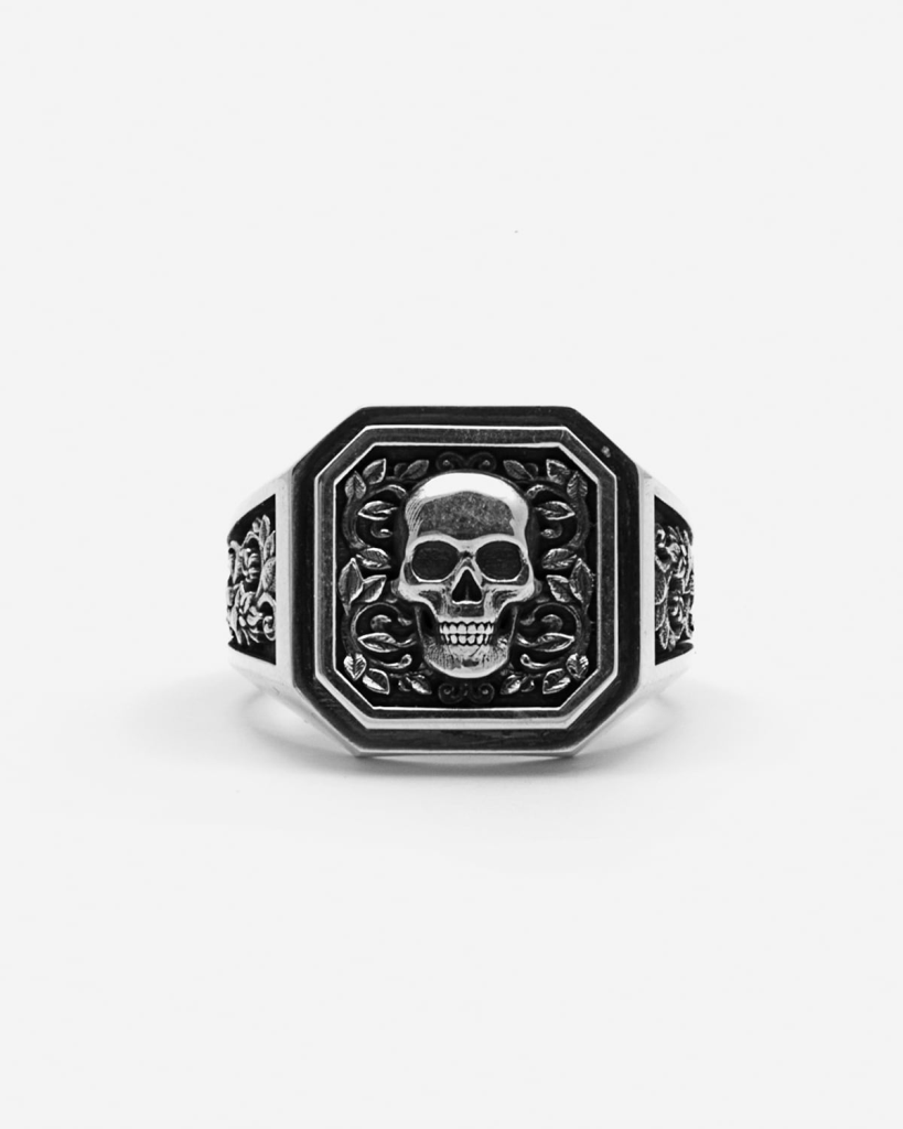 Anello Nove25 Chevalier Skull Stamp  - NOVE25