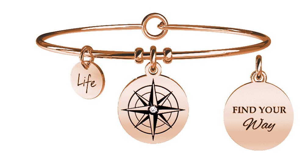 BRACCIALE IN ACCIAIO 316L E PVD ROS&Egrave; - KIDULT