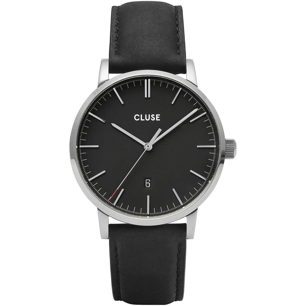 Aravis leather silver black/black - CLUSE