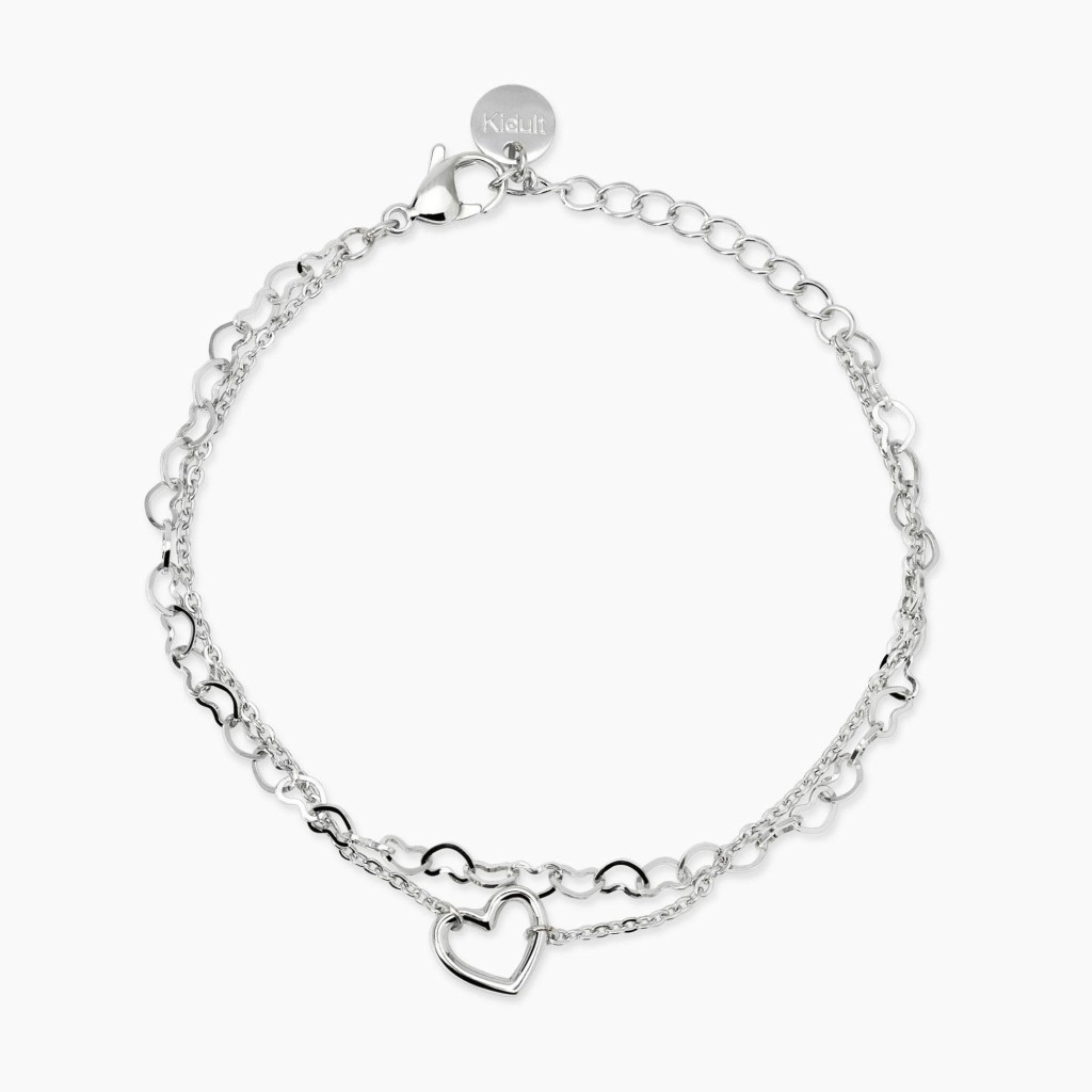 Bracciale doppia catena e cuore - KIDULT
