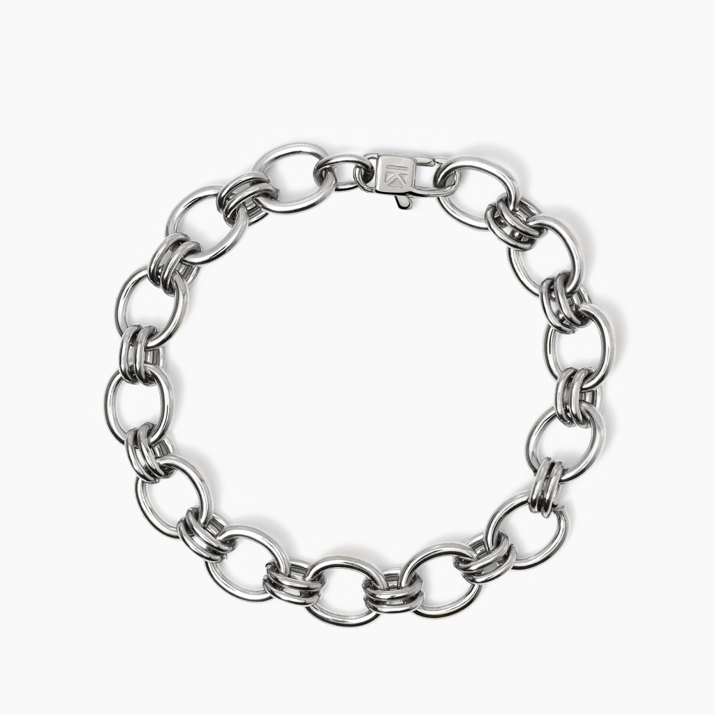 Bracciale in acciaio con catena larga - KIDULT