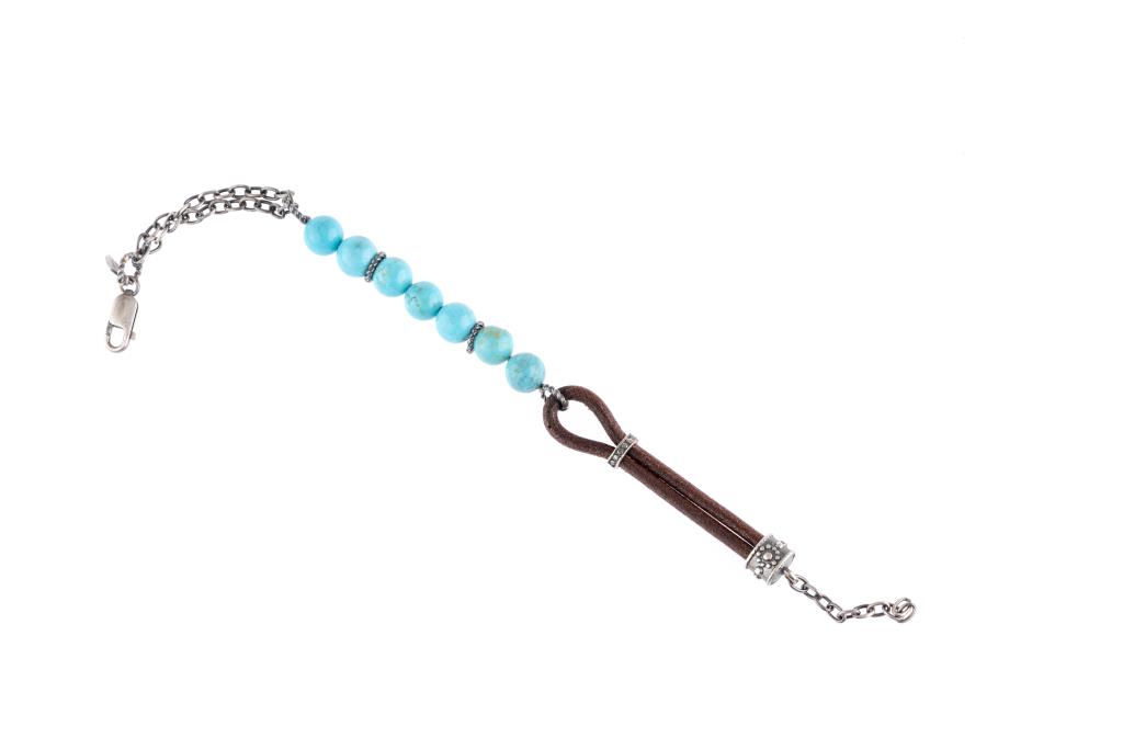 Bracciale Amantide Cuoio E Pietre - AMANTIDE