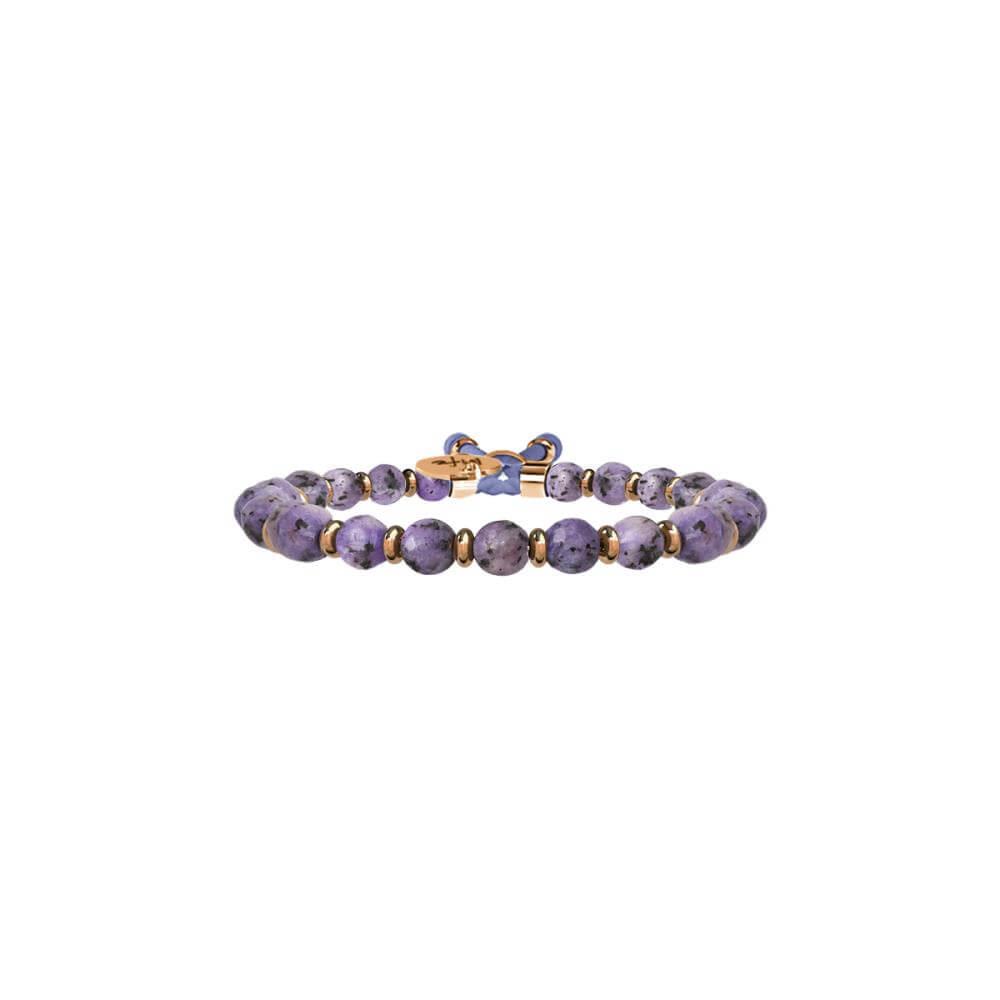 BRACCIALE LABRADORITE E ACCIAIO 316L PVD ROSE' - KIDULT