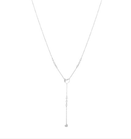 Collana rosario Rue Des Mille in argento con cuore e zirconi  - RUE DES MILLE