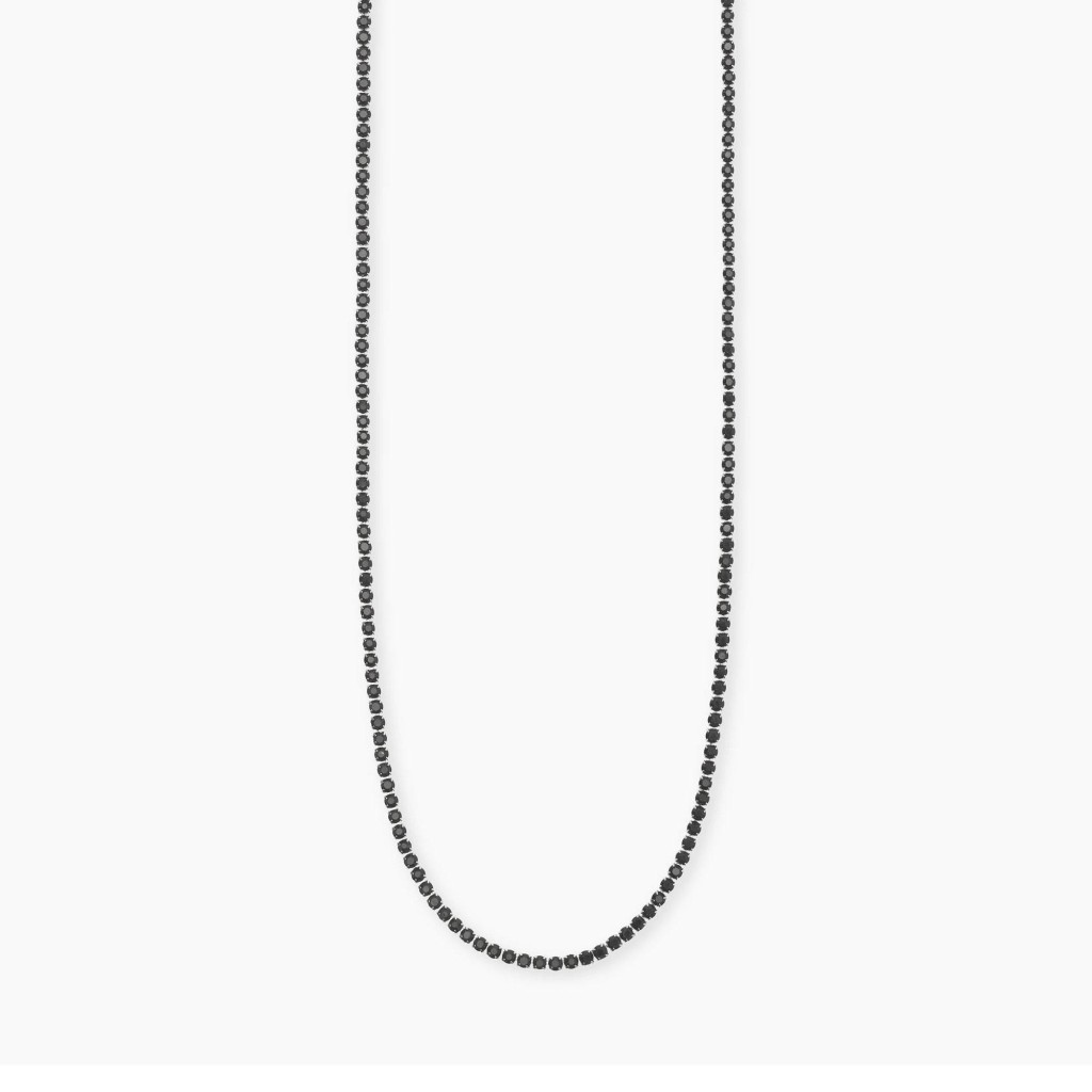 Collana con tennis cristalli neri Style 12 - KIDULT
