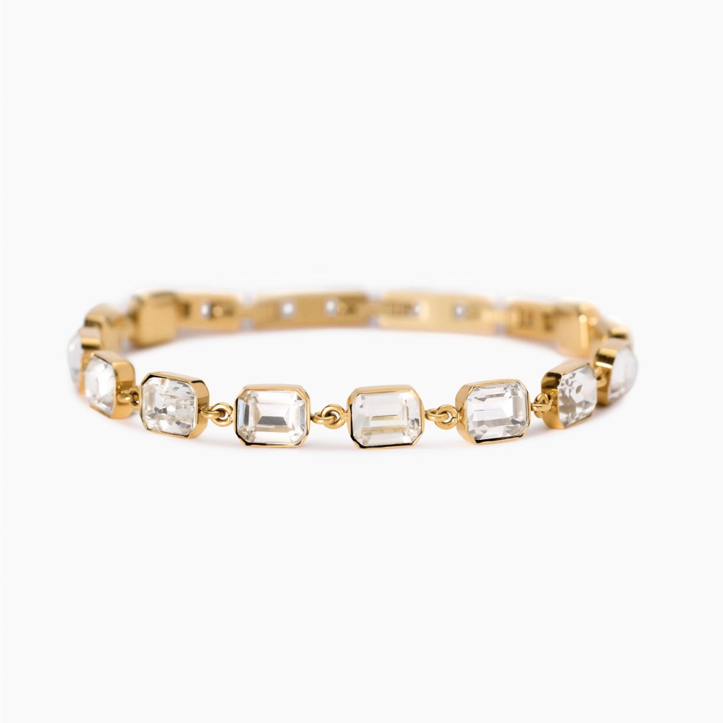 Bracciale dorato con cristalli bianchi - KIDULT