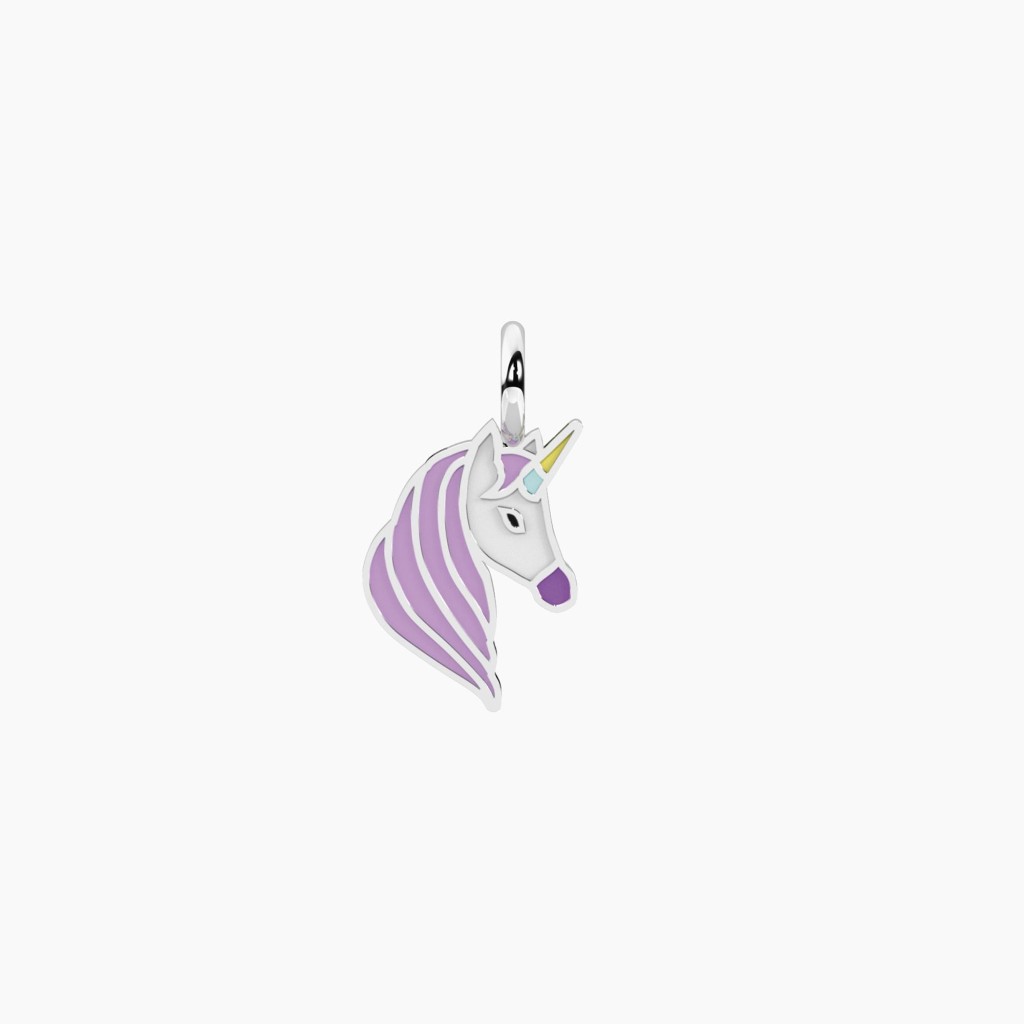 Ciondolo unicorno smaltato - KIDULT COMPONIBILE