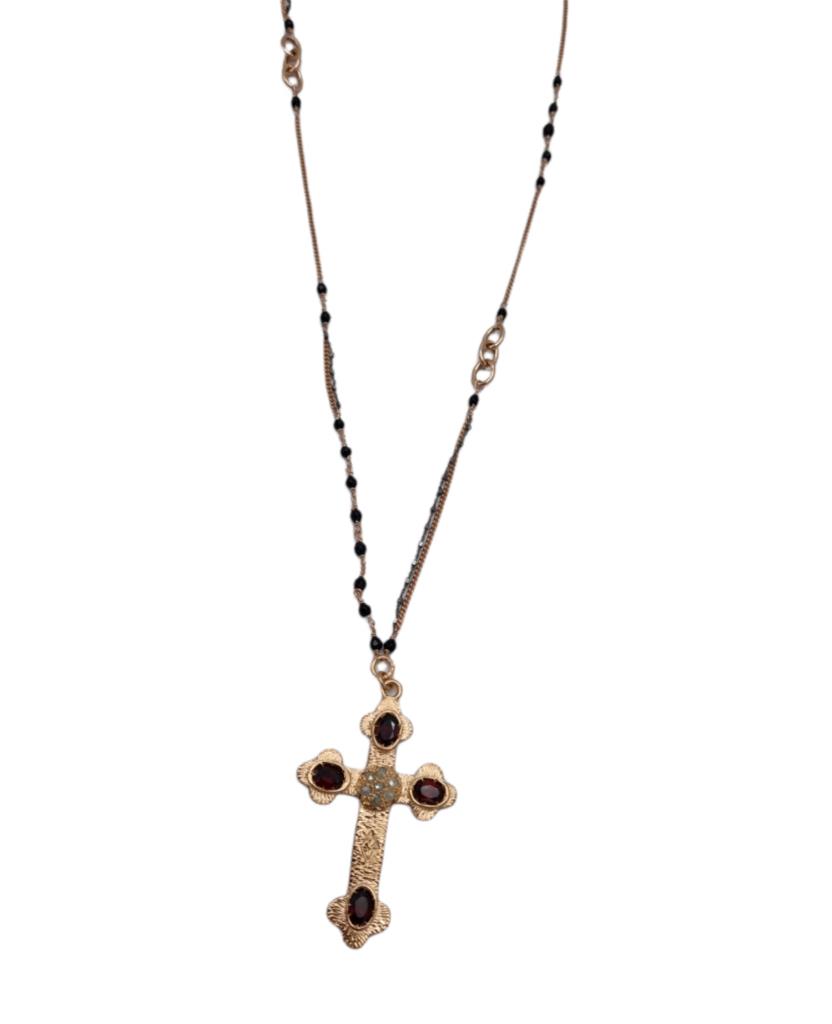 Collana Lunga Sacramore Firenze Croce Gotica - SACRAMORE FIRENZE