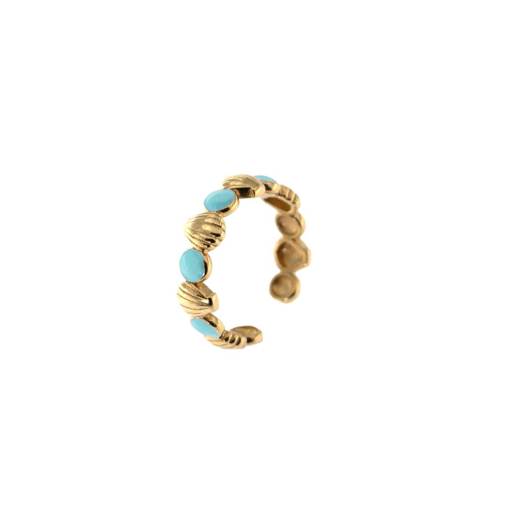 Anello Rue des Mille Conchiglie Turchese - RUE DES MILLE