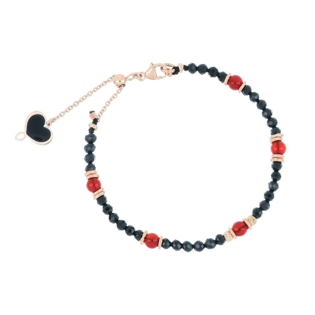 Bracciale Maman Et Sophie Spinelli Neri e Corniola - MAMAN ET SOPHIE