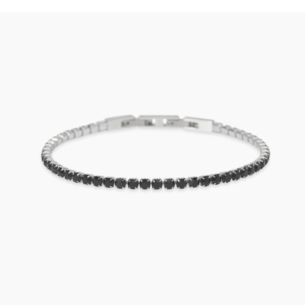 Bracciale tennis con cristalli neri - KIDULT