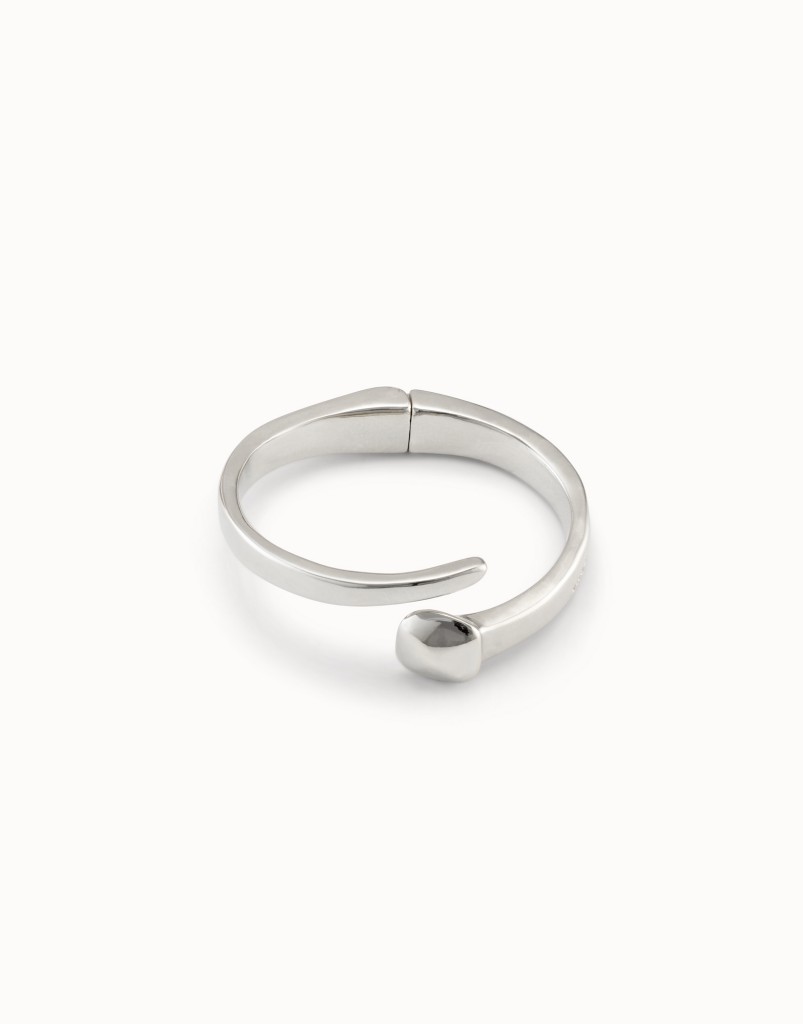 Bracciale uomo placcato argento Sterling con molla nascosta e forma di chiodo - UNO DE 50