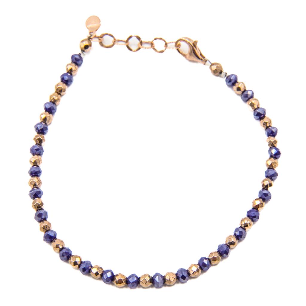 Bracciale Sacramore Firenze con Perline Blu e Oro - SACRAMORE FIRENZE