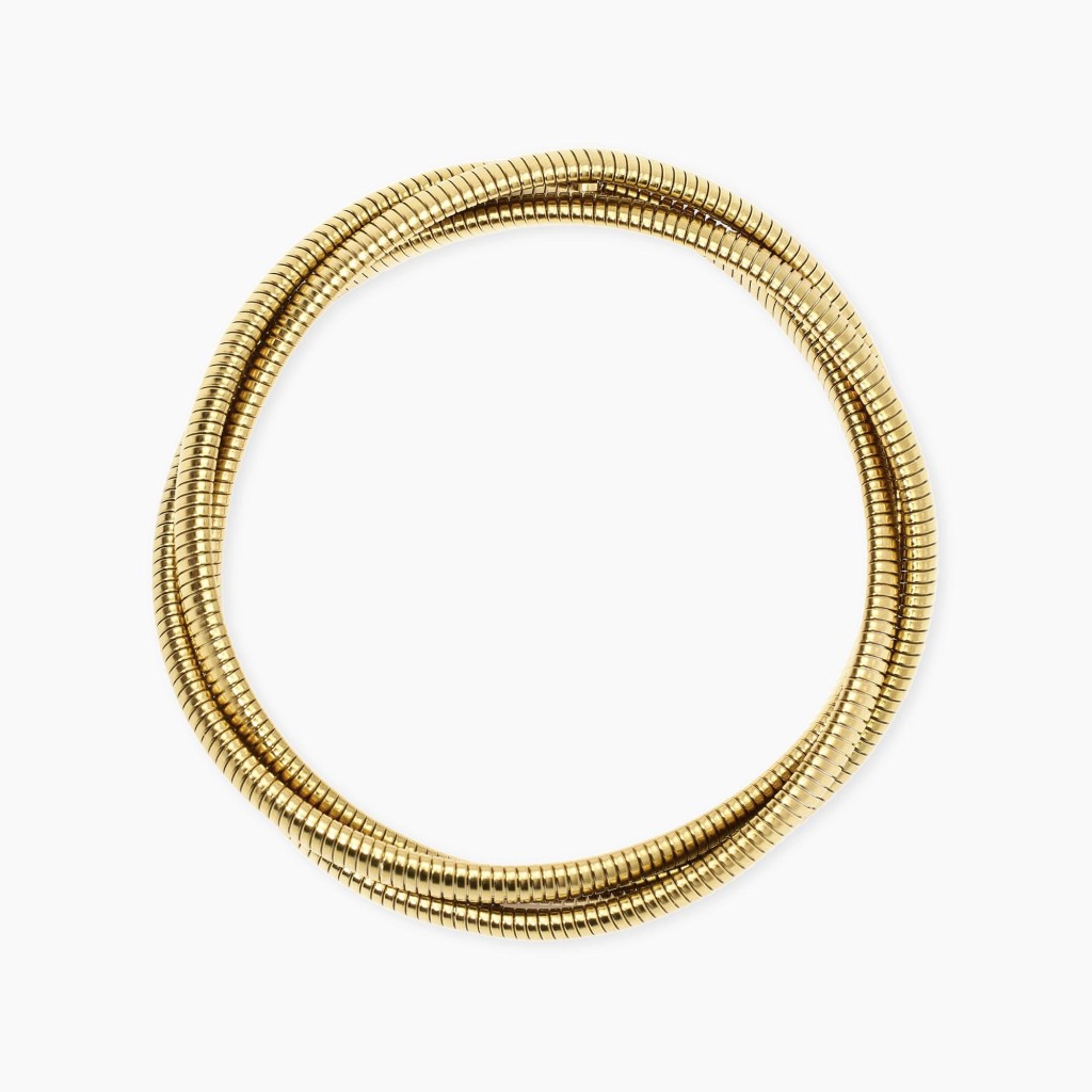 Bracciale dorato tubogas intrecciato - KIDULT