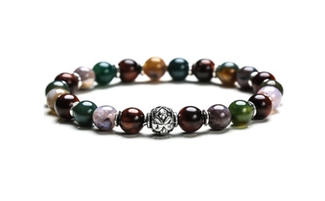 Bracciale Da Uomo Stone Green Passion agata occhio di tigre argento - GERBA JEWELS