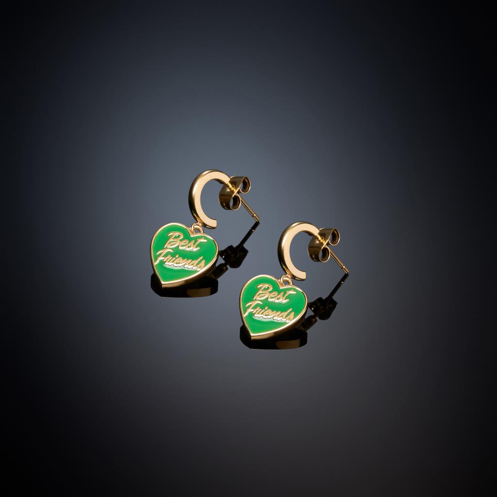Orecchini Green Heart Best Friends Love Parade Chiara Ferragni - CHIARA FERRAGNI