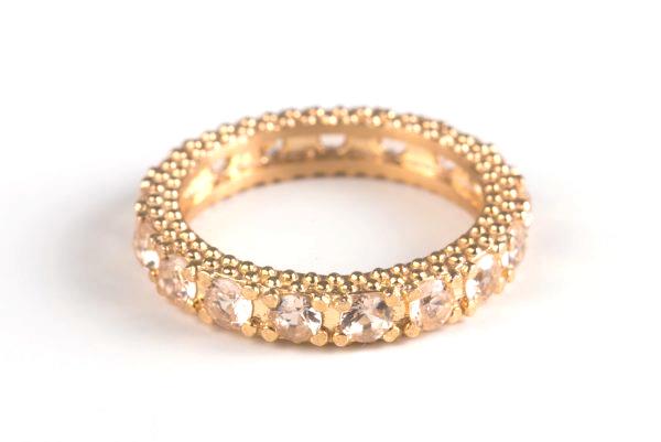 Anello Nelson Mini Marrakech Dorato Pietre Champagne - NELSON