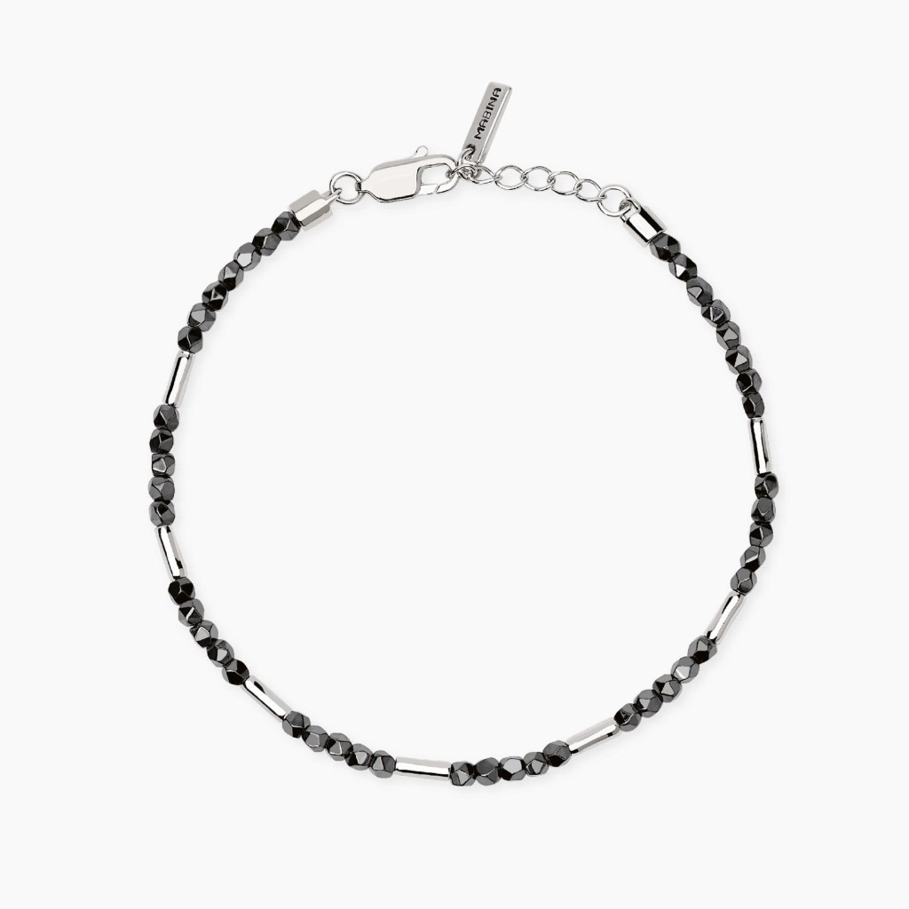 Bracciale regolabile con bamb&ugrave; e sfere di ematite ROCKET - MABINA