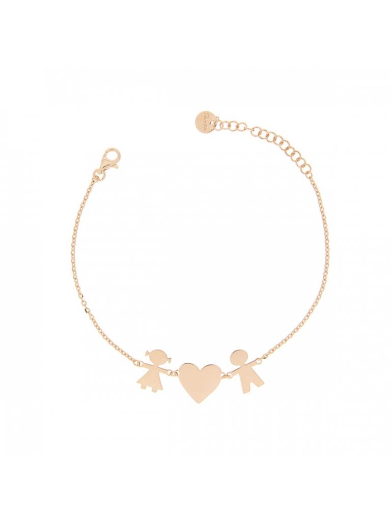 BRACCIALETTO ARG TIT 925% CON 3 SOGGETTI A TEMA FAMIGLIA - RUE DES MILLE