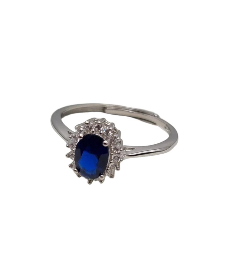 Anello Kate Blu Princess - LORENZO SEGONI SILVER