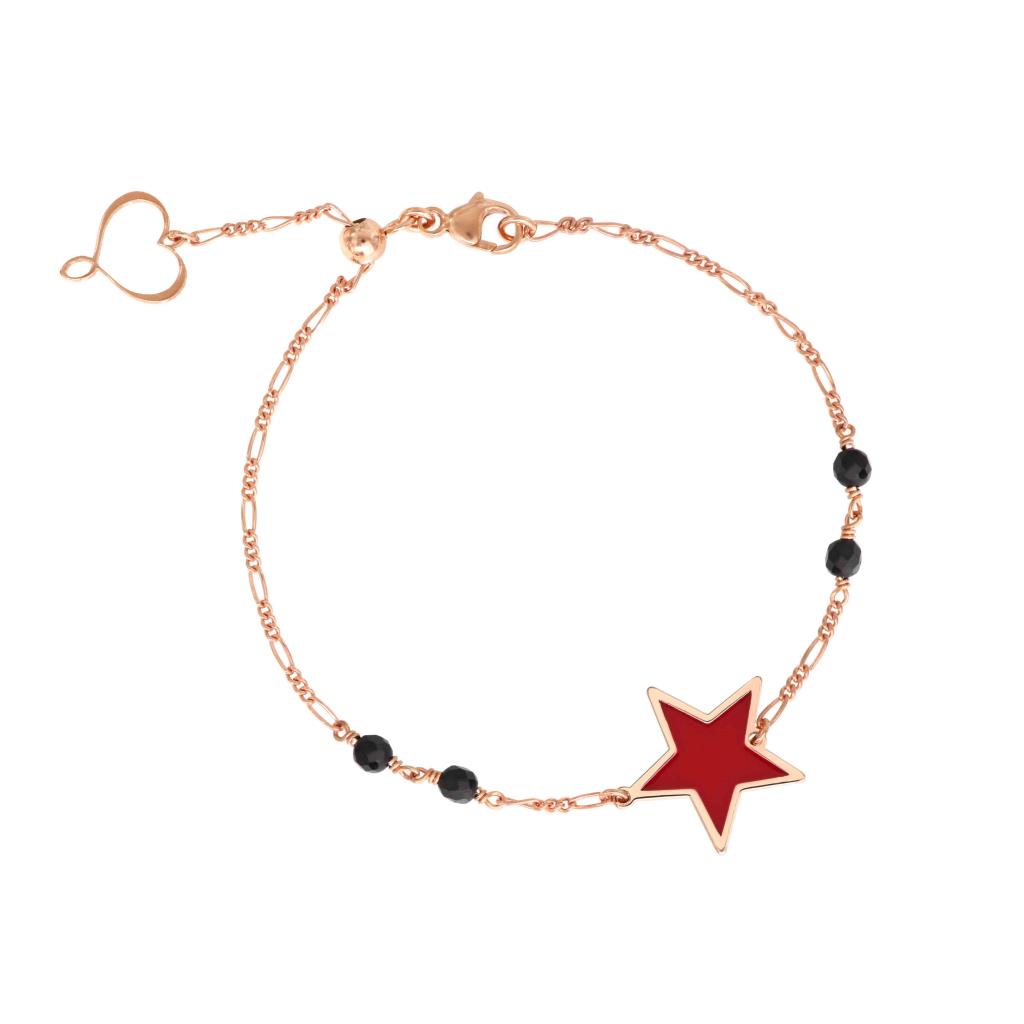 Bracciale Maman et Sophie di Catena con Stella in smalto Rosso  - MAMAN ET SOPHIE