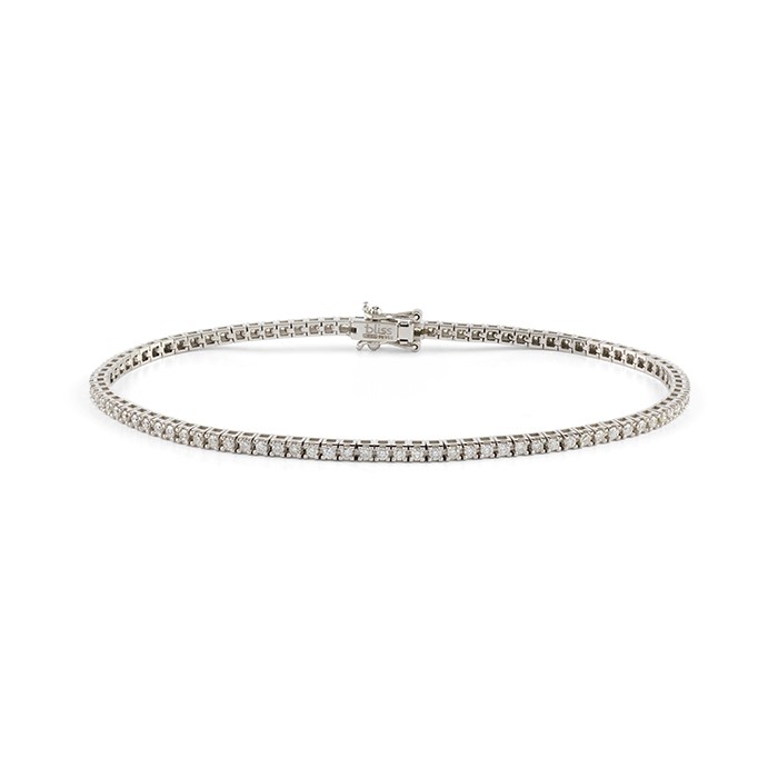 Bracc. tennis platino oro brill. cm.19 - BLISS